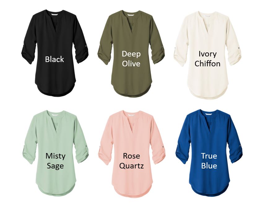 Ladies 3/4 Sleeve Tunic Blouse – Boys Town Gift Shop