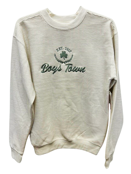 Boys Town Ribbed Irish Crewneck