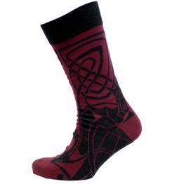 Book of Kells Celtic Socks - Burgundy