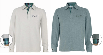 Boys Town Unisex Long Sleeve Plaid Lined Polo