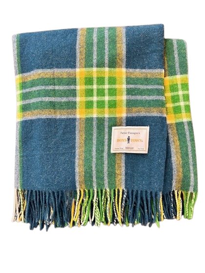 "Spirit of Boys Town" Tartan 100% Merino Wool Blanket