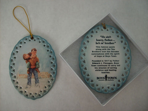 Two Brothers Oval Ornament