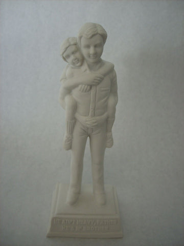 Bisque Unpainted Two Brothers Statue