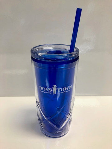 Boys Town Tumbler with Straw