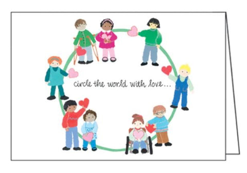 "Circle the world with love..." Notecards