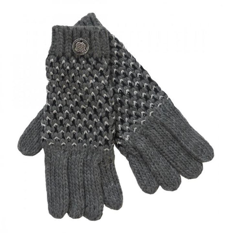 Grey/Silver Lurex Knitted Gloves